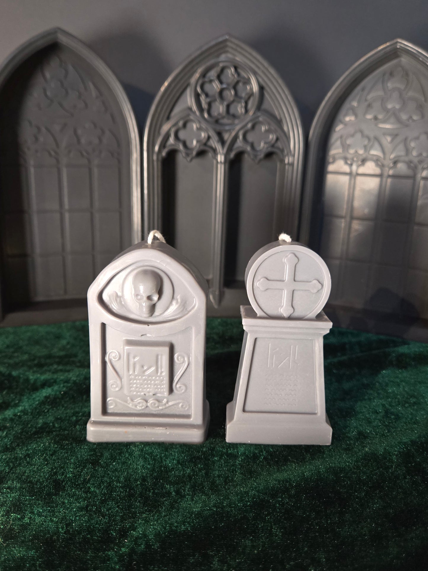 Gravestone Candles - set of 2